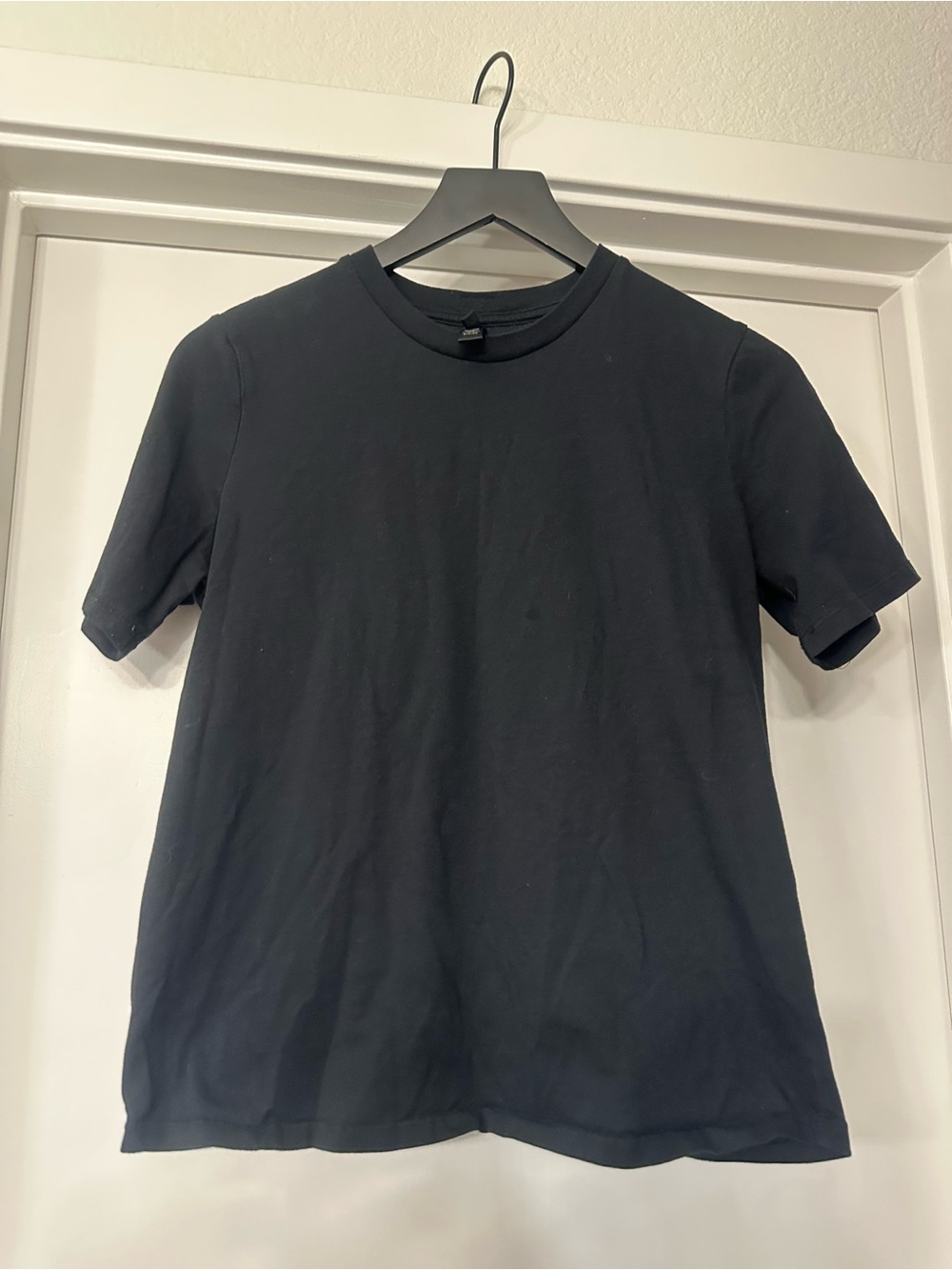 SKIMS Black Short Sleeve Crewneck Tee